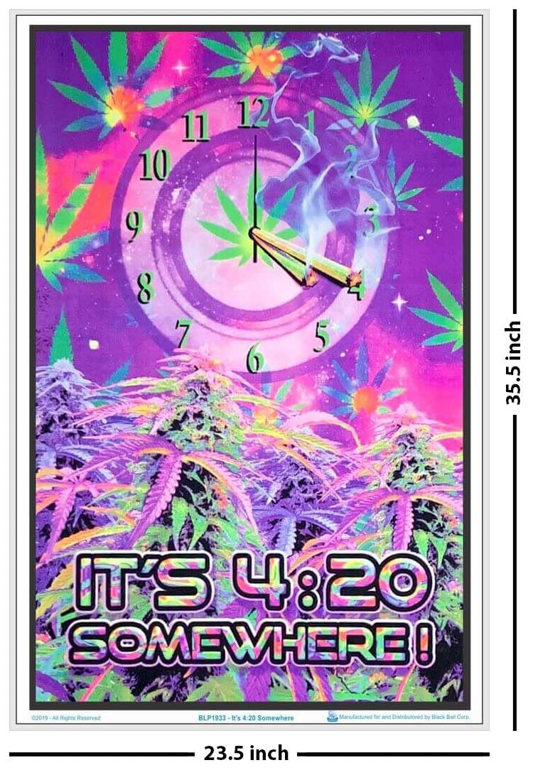 【レア】【サイン入りポスター】垂涎 Desire4 D4 Amazon.com: It's 420 Somewhere Weed - Laminated - Blacklight